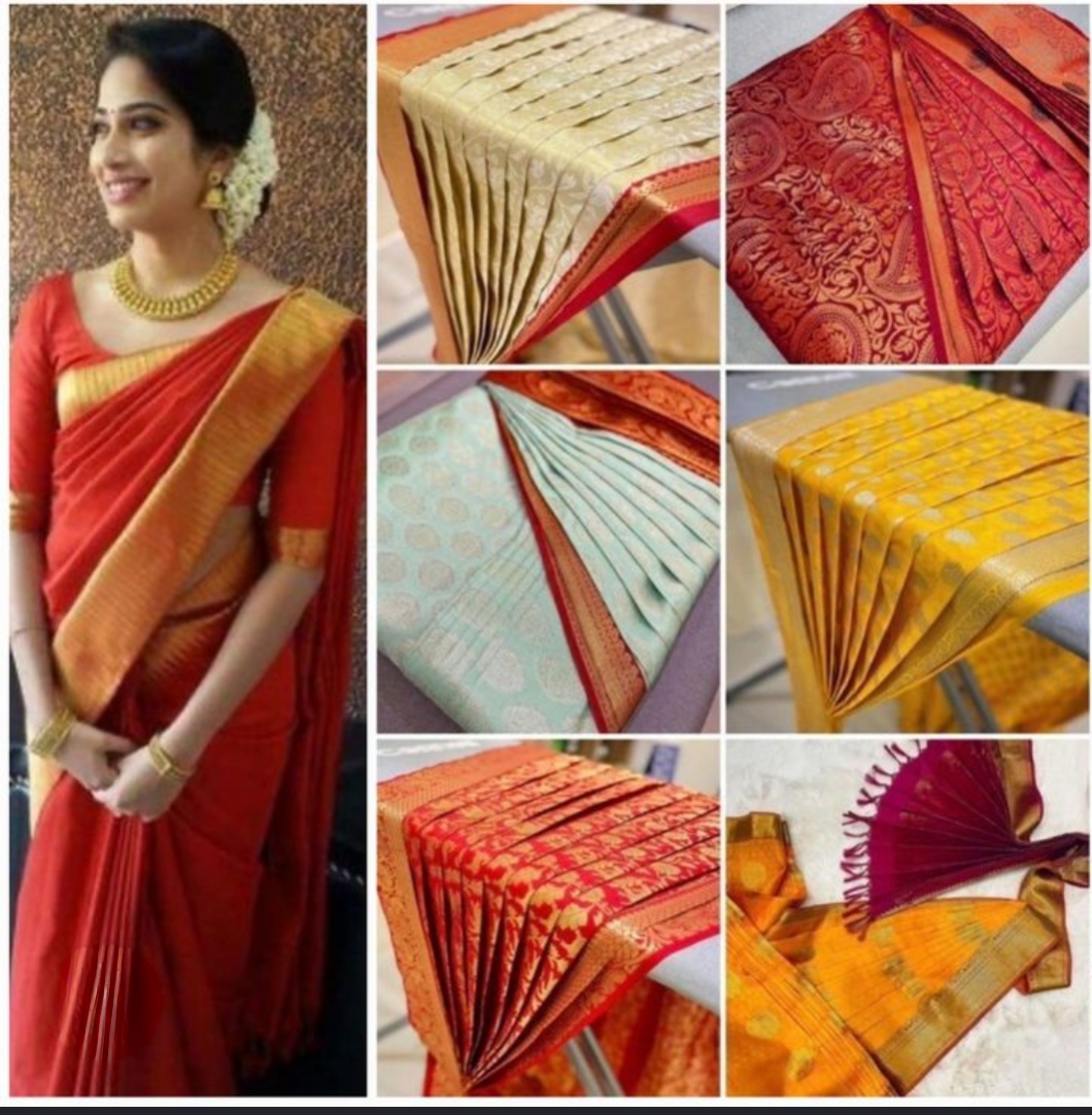 Saree Pre Pleating and Box Folding